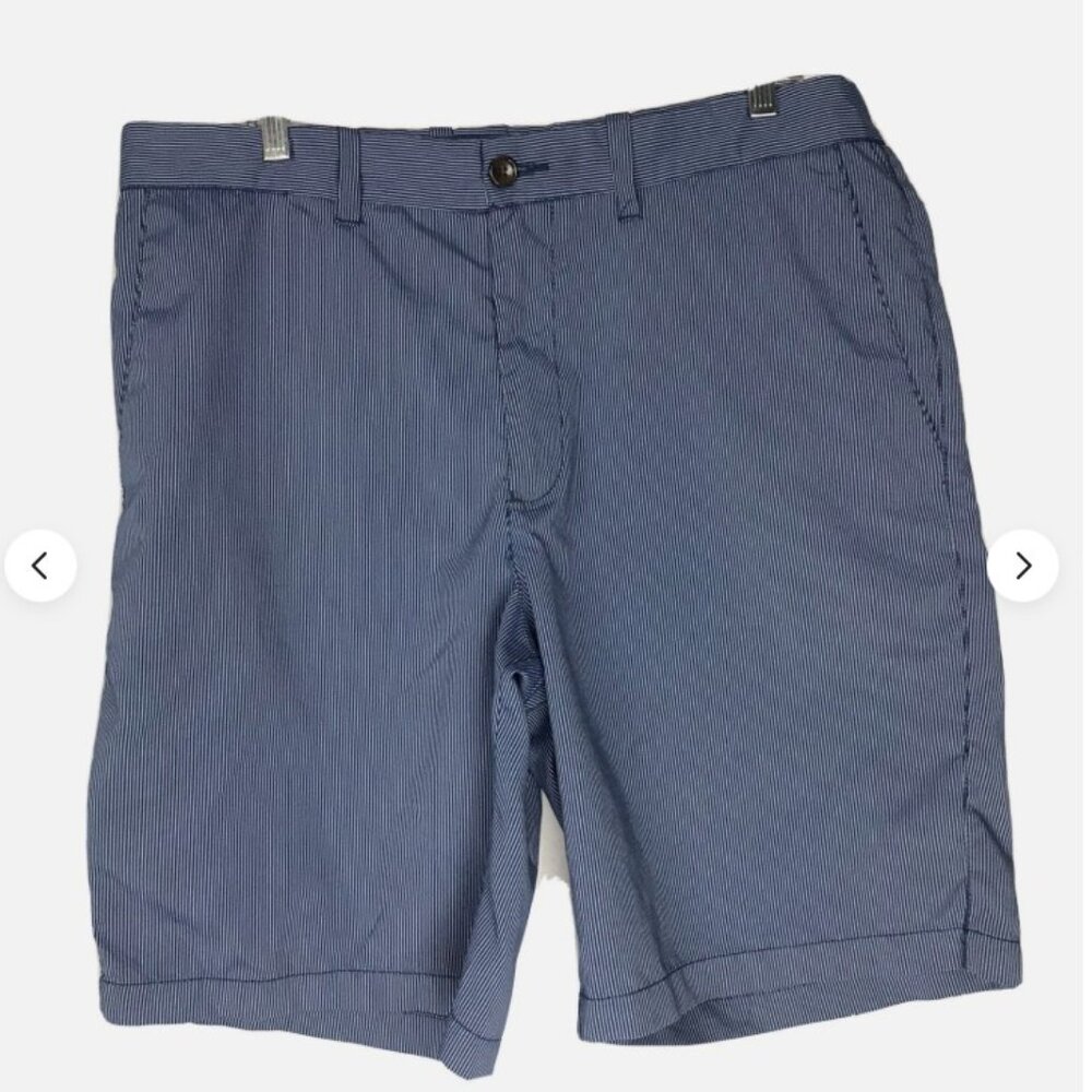 14th and Union Men’s Blue White Stripe Chino Shorts Size 36 W